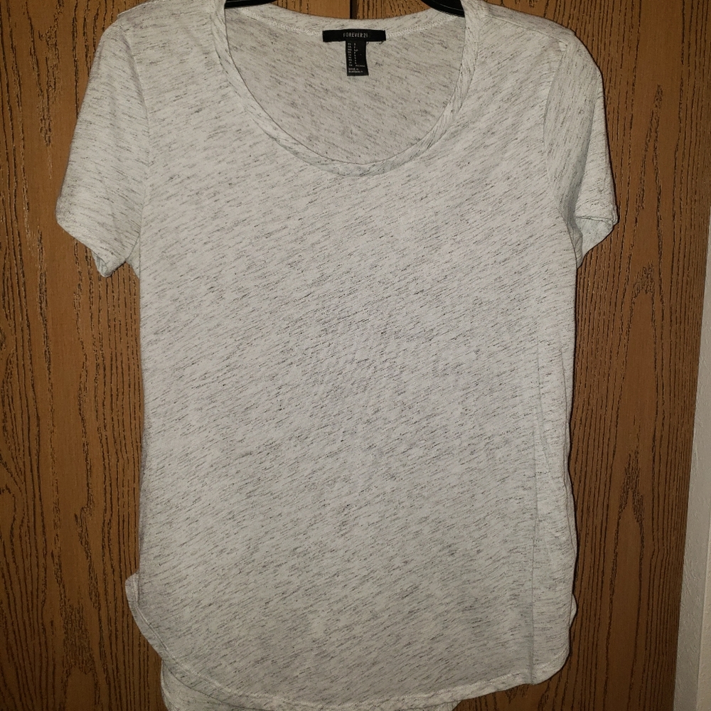 Small Forever 21 heathered gray scoopneck top